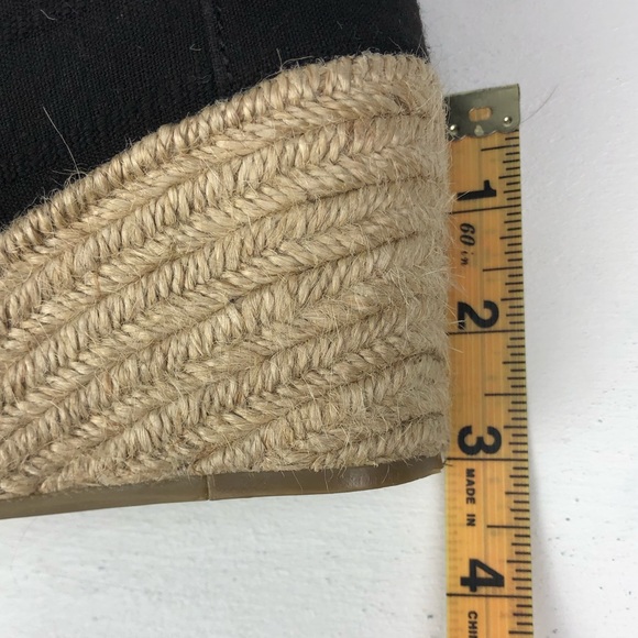 TOMS Desert Wedge Textured Black Linen - Size  6 - Picture 11 of 11